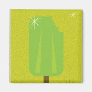 Retro Green Popsicle Magnet