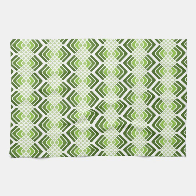 Retro Green Shades Kitchen Towel (Horizontal)