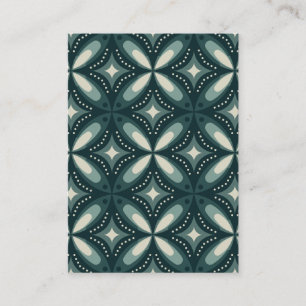 retro green shapes appointment card