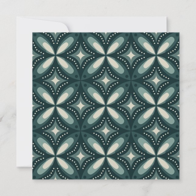 retro green shapes card (Front)