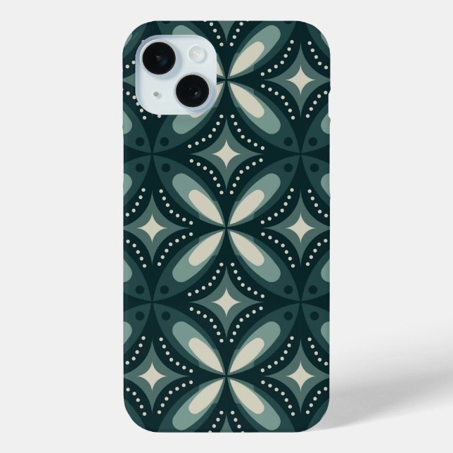 retro green shapes Case-Mate iPhone case (Back)