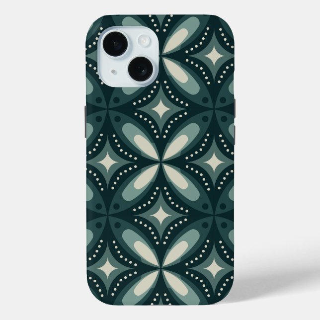 retro green shapes Case-Mate iPhone case (Back)