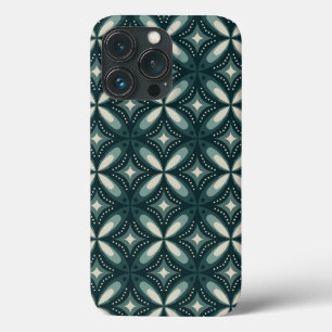 retro green shapes iPhone 13 pro case