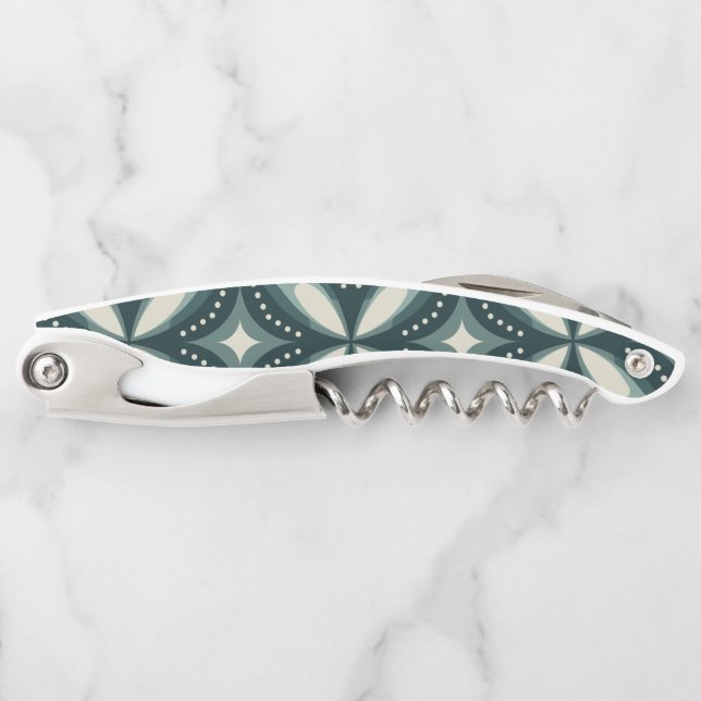 retro green shapes corkscrew (Front)