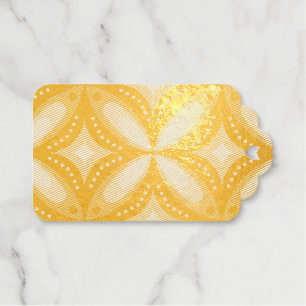 retro green shapes gift tags