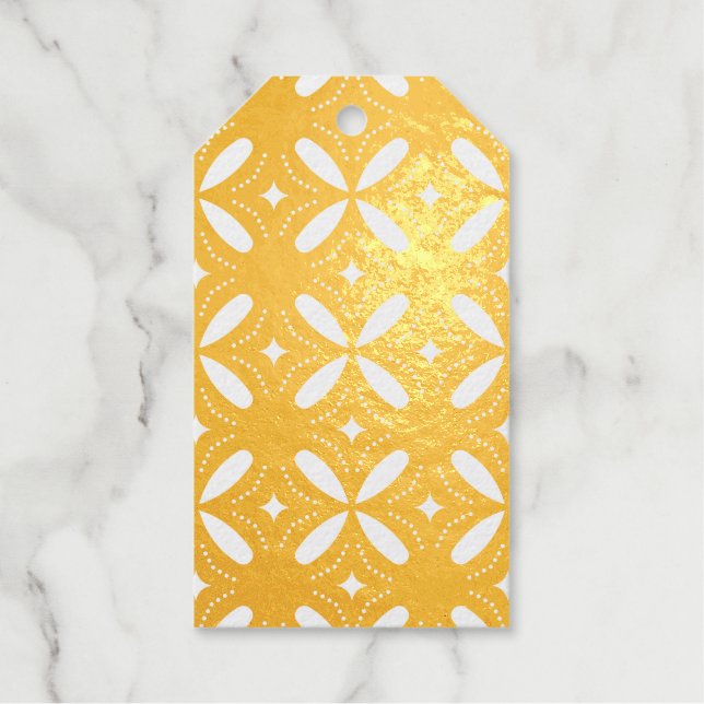 retro green shapes gift tags (Front)