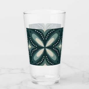 retro green shapes glass