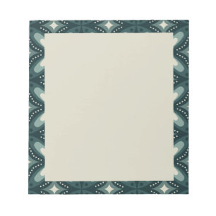 retro green shapes notepad