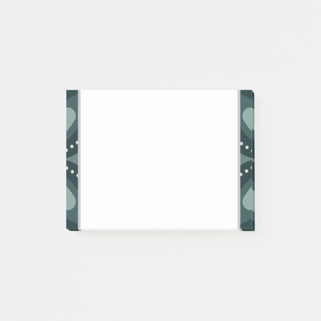 retro green shapes post-it notes (Front)