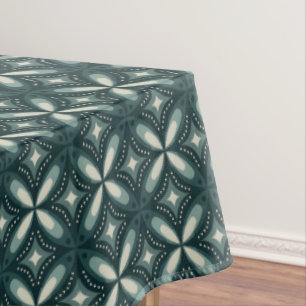 retro green shapes tablecloth