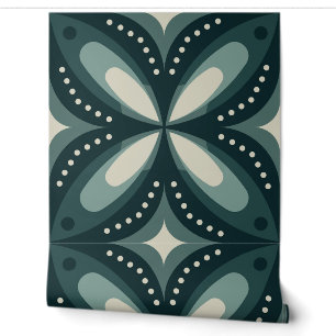 retro green shapes wallpaper