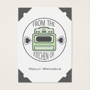 Retro Green Stove Recipe Cards (Set of 100)