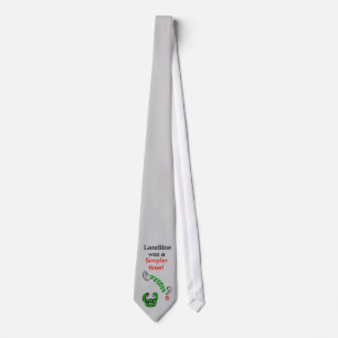 Retro Green Telephone Vintage Humour Silver Colour Tie