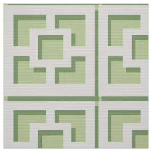 Retro Green Trellis Fabric