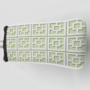 Retro Green Trellis Golf Head Cover
