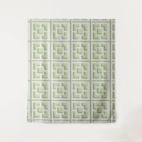 Retro Green Trellis Tapestry