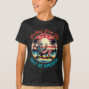 Retro Greeting From The Gulf Of Usa America Trump T-Shirt