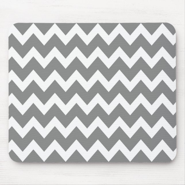 Retro GREY Zig Zag Pattern Mouse Pad (Front)