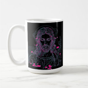 Retro Grid Jesus King Of Kings Revelation 19:16 Coffee Mug
