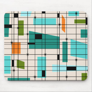 Retro Grid & Starbursts Mousepad