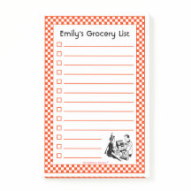 Retro Grocery Shopping List  (Customisable)