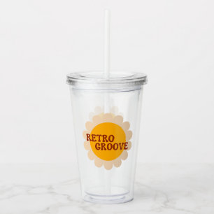 Retro Groove Acrylic Tumbler
