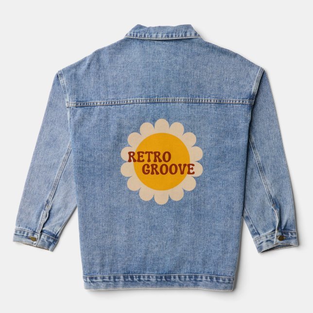 Retro Groove Denim Jacket (Back)