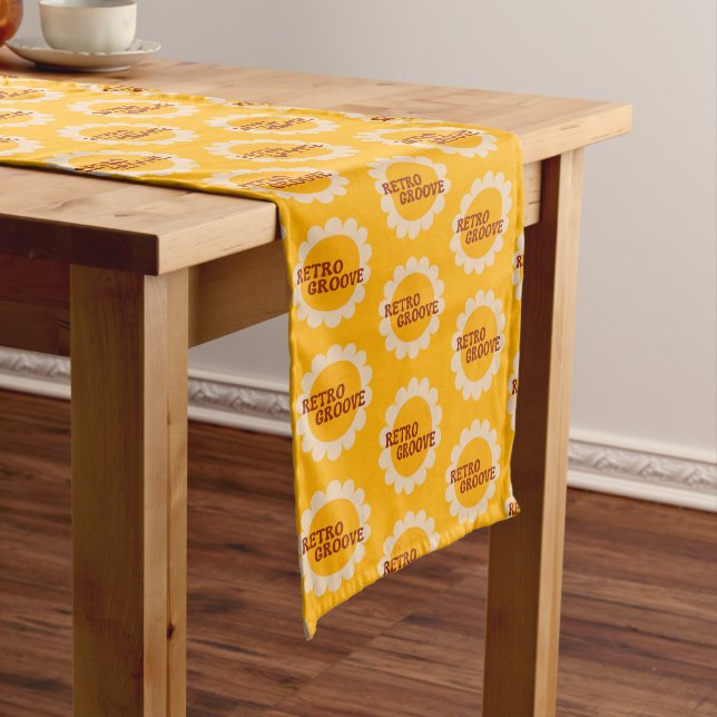 Retro Groove Long Table Runner (In Situ)