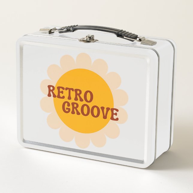 Retro Groove Metal Lunch Box (Front)