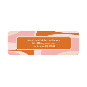 Retro Groove Pink and Orange Abstract Pattern