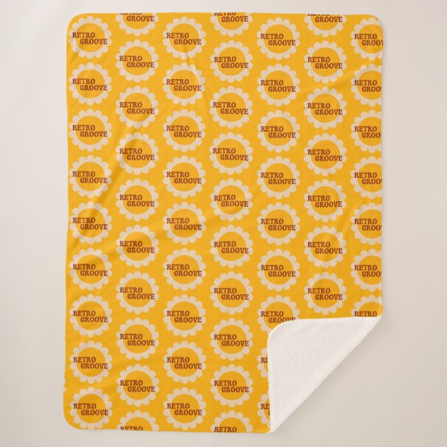 Retro Groove Sherpa Blanket (Front)