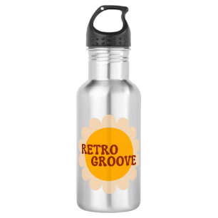 Retro Groove Stainless Steel Water Bottle