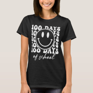 Retro Groovy 100 days of school 100 Day Smarter te T-Shirt