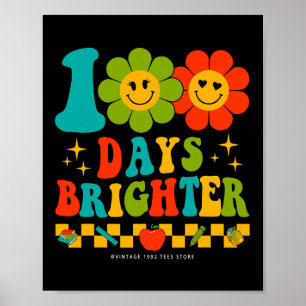 Retro Groovy 100 Days Of School Teachers 100 Days Poster