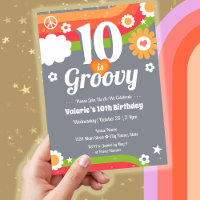Retro Groovy 10th Birthday 