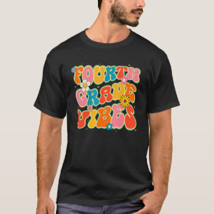 Retro Groovy 4th Grade Back To School Kid Fourth G T-Shirt
