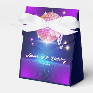 Retro Groovy 70s Disco Ball Birthday Party Favour Box