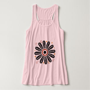 Retro Groovy 70s Flower Singlet