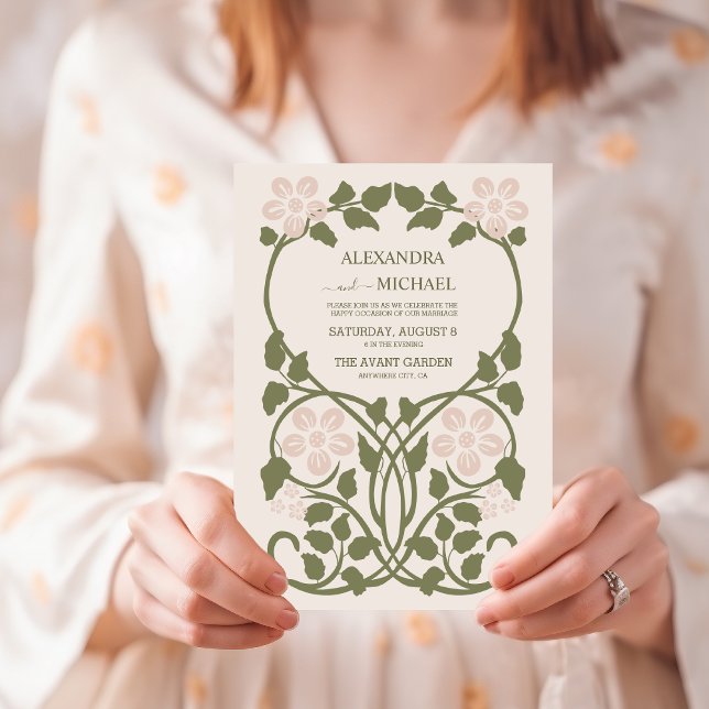 Retro Groovy 70's Themed Muted Tones Wedding  Invitation (Creator Uploaded)