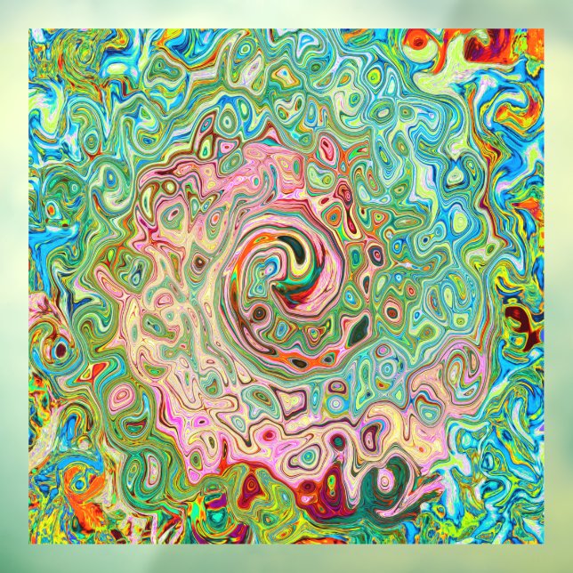 Retro Groovy Abstract Colourful Rainbow Swirl (Sheet 3)