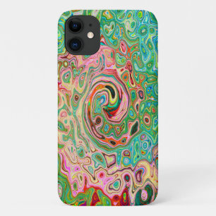 Retro Groovy Abstract Colourful Rainbow Swirl Case-Mate iPhone Case
