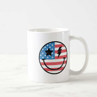 Retro Groovy America Usa Patriotic 4th Of July Mem Coffee Mug