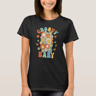 Retro Groovy Baby Groovy Birthday Party Matching F T-Shirt