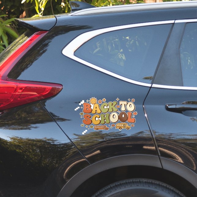  Retro Groovy Back to School Design (Car Side)
