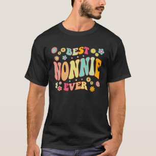 Retro Groovy Best Nonnie Ever Mothers Day T-Shirt