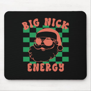 Retro Groovy Big Nick Santa Energy Christmas Xmas Mouse Pad