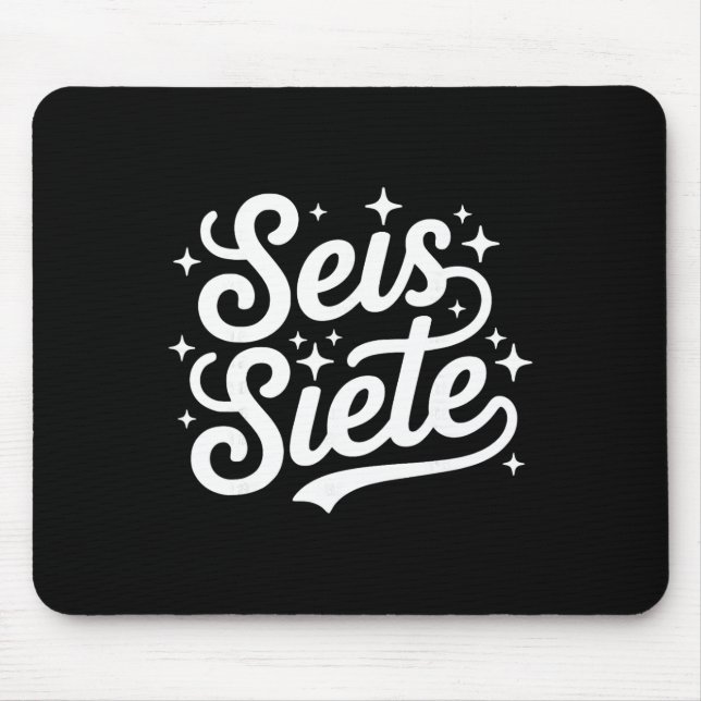 Retro Groovy Bilingual Spanish Teacher 67 Seis Sie Mouse Pad (Front)