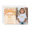 Retro groovy birthday photo thank you card