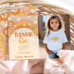 Retro groovy birthday photo thank you card<br><div class="desc">Retro groovy birthday photo thank you card
Matching items available.</div>