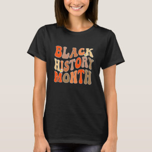 Retro Groovy Black History Month African American  T-Shirt